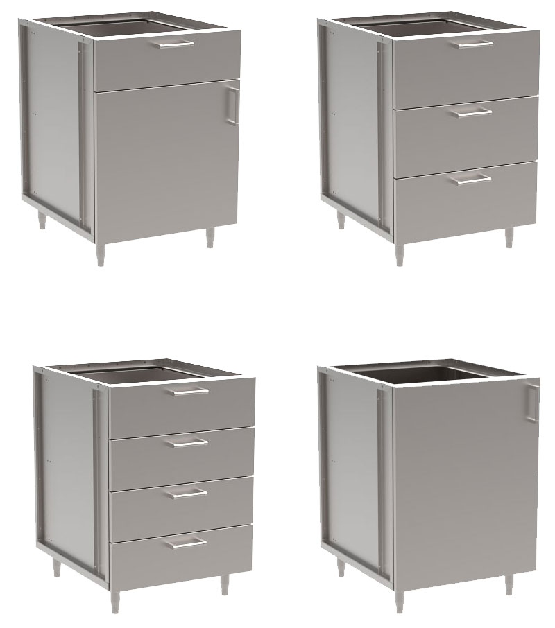 1200 Series metal kitchen cabinet assortment