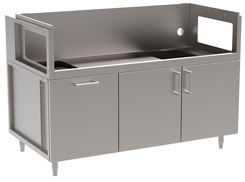 Pullout Drawer/Double Door Grill Cabinet