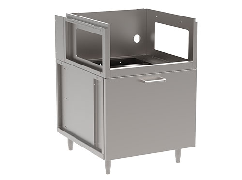 Side Burner with Pullout Drawer Cabinet