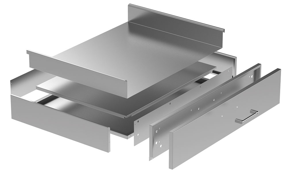 Metal Kitchen Cabinet Drawer Exploded View