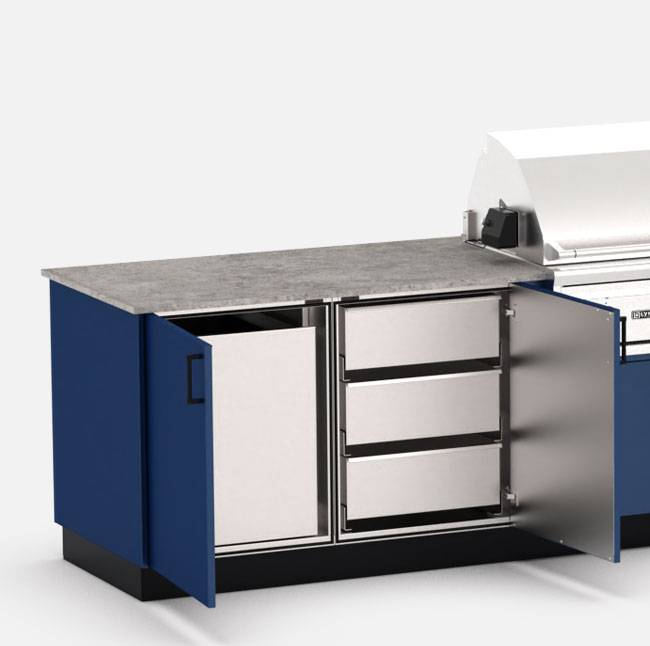 Stainless Steel and Aluminum Outdoor Kitchen Cabinets