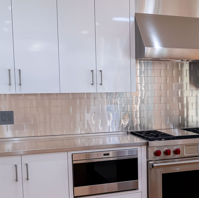 Brushed Stainless Steel Kitchen Cabinets