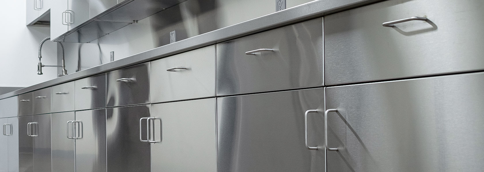 Brushed Stainless Steel Kitchen Cabinets