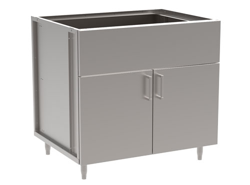 1 Third False Drawer Double Door Sink Base Cabinet