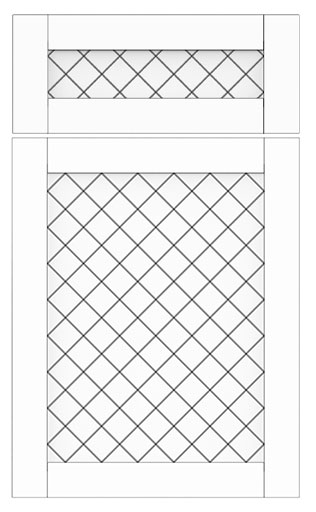 Diamond Quilted Door Style Line Drawing