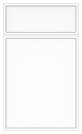 Thin Rail Shaker Door Style Line Drawing