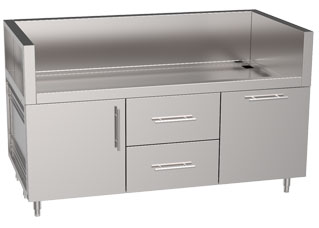 Door/Double Drawers/Pullout Drawer Grill Cabinet