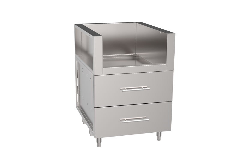 Side Burner with 2 Drawer Cabinet