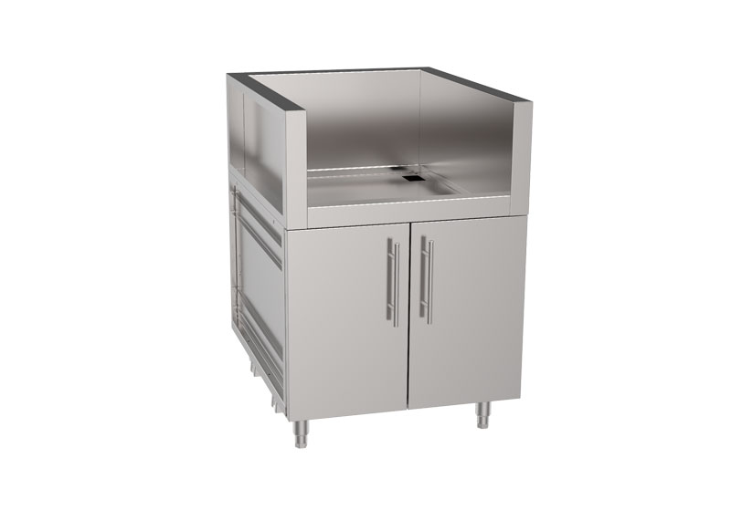 Side Burner with Double Door Cabinet