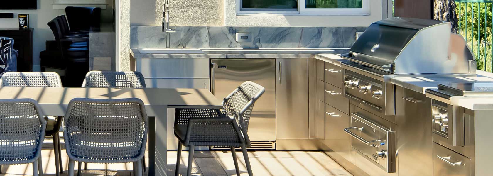 Stainless Steel Countertops with Integrated Sink